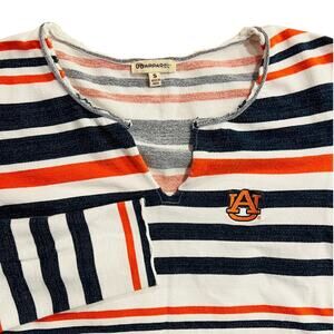 Auburn Tigers Womens S Orange Blue Striped Long Sleeve NCAA Fan Shirt UG Apparel
